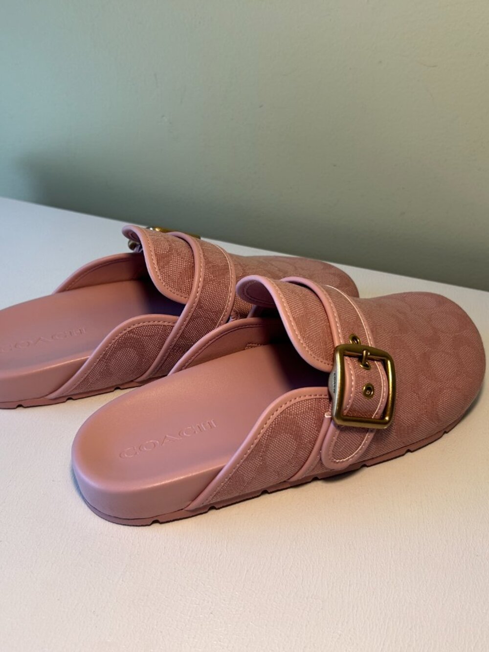 Coach Women's Archival Buckle Clog In Signature Jacquard Canvas - Picture 9 of 14